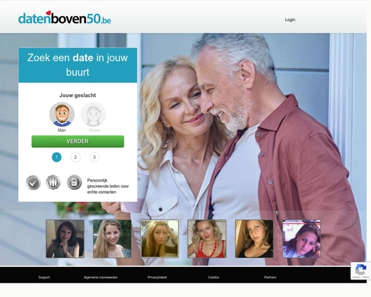 Daten boven 50 België Logo